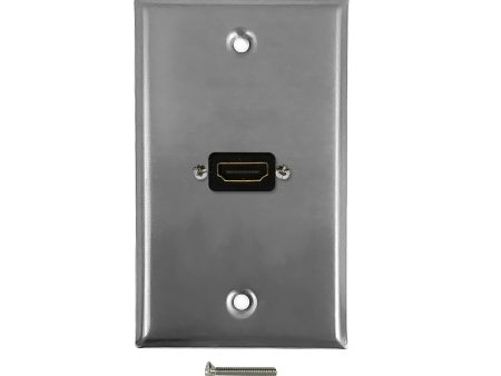 1-Port HDMI Wall Plate Kit - Stainless Steel Online