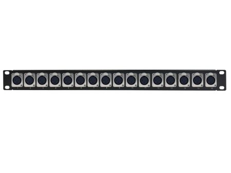 16-Port XLR Female Patch Panel, 19 inch rackmount 1U Online Hot Sale