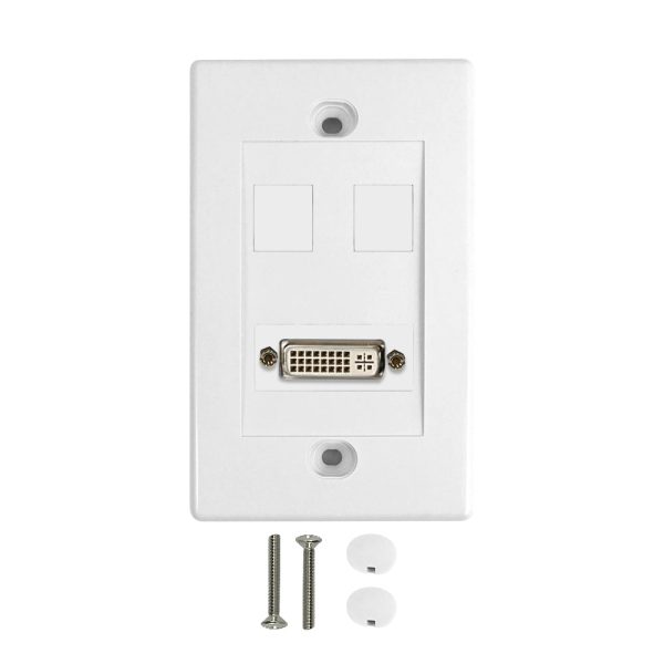 1-Port DVI Wall Plate Kit - White Online