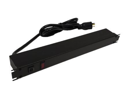 Hammond 19 inch 8 Outlet Horizontal Rack Mount Power Strip - 15ft Cord, 5-20P Plug, 5-20R Rear Receptacles Discount