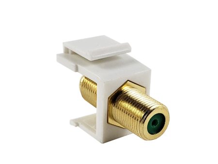 F-Type Female Female Keystone Wall Plate Insert, Gold Plated (3Ghz Insert) Cheap