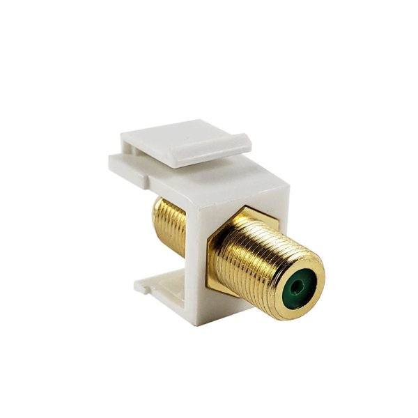 F-Type Female Female Keystone Wall Plate Insert, Gold Plated (3Ghz Insert) Cheap