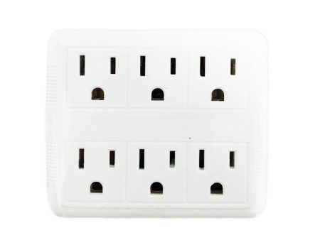 6 Outlet Power Tap - White Discount