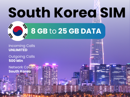 South Korea Prepaid SIM For Sale