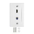 1-Port HDMI + 1-Port Digi-Coax Wall Plate Kit - White For Discount