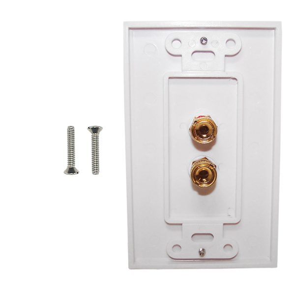 1 Pair Banana Clip Wall Plate Kit Decora - White For Discount