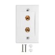 1 Pair Banana Clip Wall Plate Kit - White For Sale