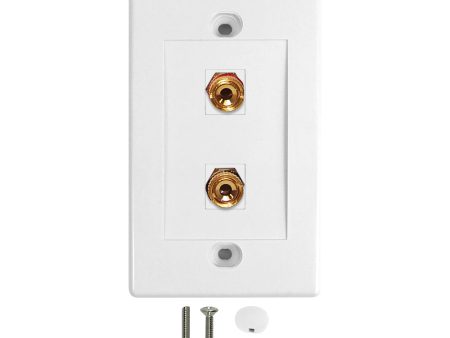 1 Pair Banana Clip Wall Plate Kit - White For Sale