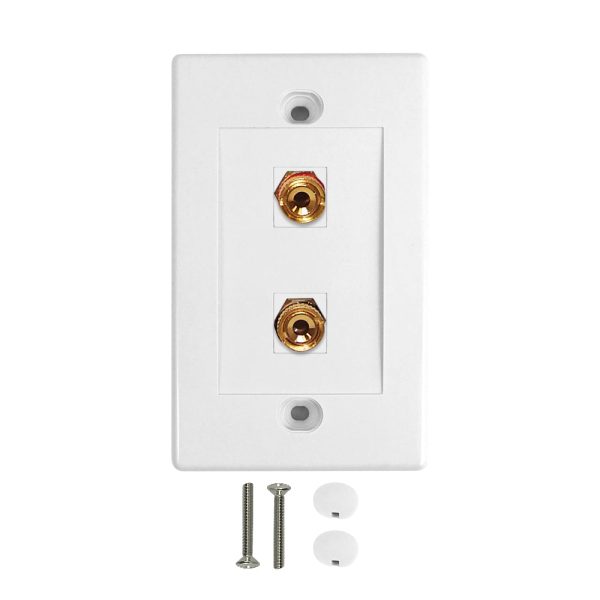 1 Pair Banana Clip Wall Plate Kit - White For Sale