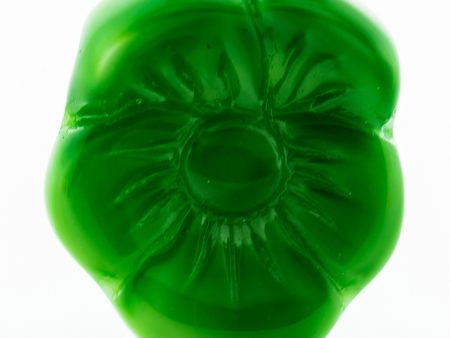 12X14MM Green Glass Flower Drop (36 pieces) Hot on Sale