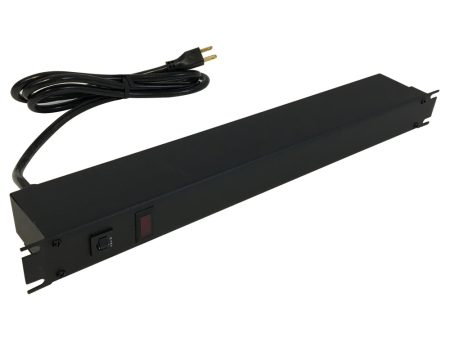 Hammond 19 Inch 8 Outlet Horizontal Rack Mount Power Strip - 15ft Cord, 5-15P Plug, 5-15R Rear Receptacles For Discount